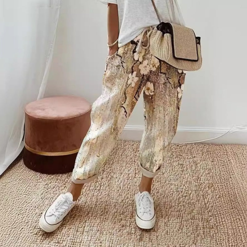 🔥 HOT SALE: -50% 💥 Damen Casual Hose mit buntem Print 🌈 stylisch, bequem & perfekt für den Alltag ✨