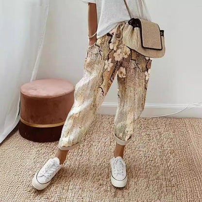 🔥 HOT SALE: -50% 💥 Damen Casual Hose mit buntem Print 🌈 stylisch, bequem & perfekt für den Alltag ✨