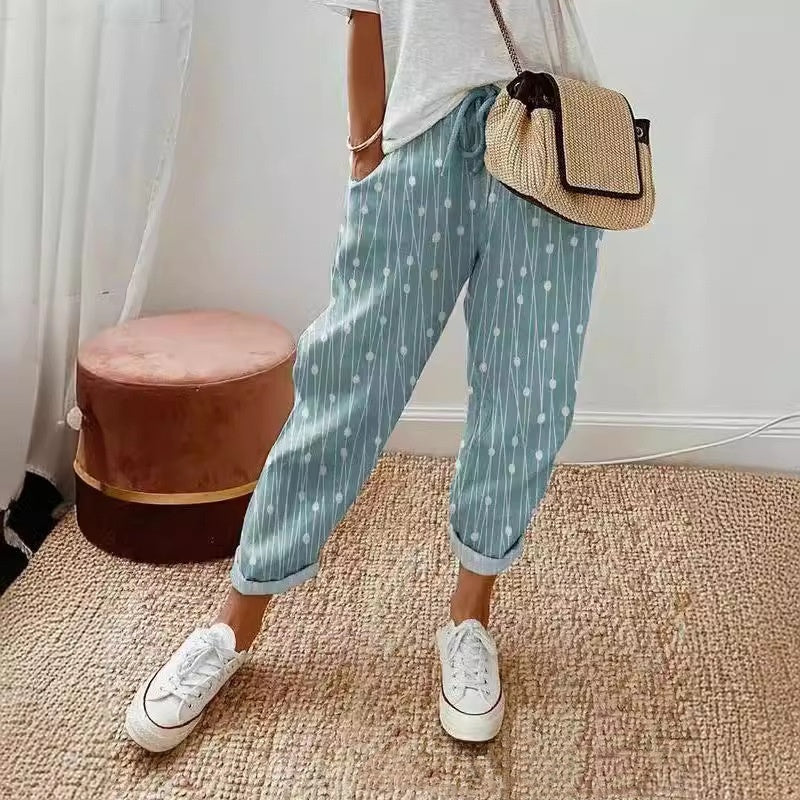 🔥 HOT SALE: -50% 💥 Damen Casual Hose mit buntem Print 🌈 stylisch, bequem & perfekt für den Alltag ✨