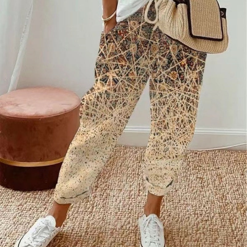 🔥 HOT SALE: -50% 💥 Damen Casual Hose mit buntem Print 🌈 stylisch, bequem & perfekt für den Alltag ✨