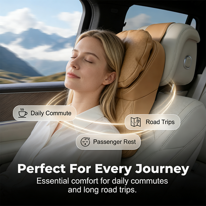 🚗✨ Bekvämare bilresor varje dag 🌿 Nackstöd i PU-läder av flygkvalitet för bättre stöd & avslappnad komfort 💎 Nu 50% rabatt