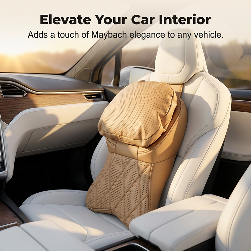 🚗✨ Bekvämare bilresor varje dag 🌿 Nackstöd i PU-läder av flygkvalitet för bättre stöd & avslappnad komfort 💎 Nu 50% rabatt
