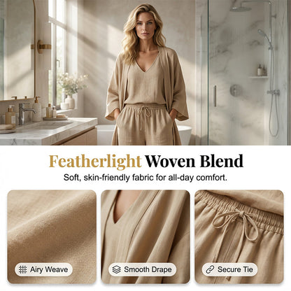 💥 50% RABATT 🌿 „Pure Serenity“ 3-Teiler Lounge-Set ☁️ ultra bequem, leicht & elegant entspannte Silhouette ✨