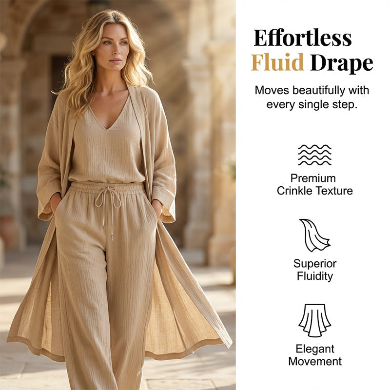 💥 50% RABATT 🌿 „Pure Serenity“ 3-Teiler Lounge-Set ☁️ ultra bequem, leicht & elegant entspannte Silhouette ✨