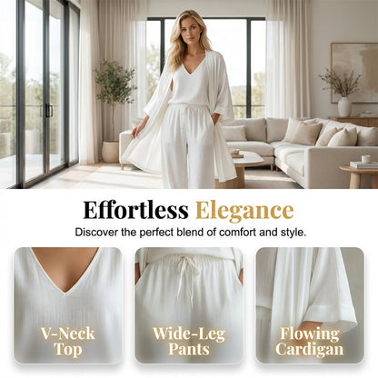 💥 50% RABATT 🌿 „Pure Serenity“ 3-Teiler Lounge-Set ☁️ ultra bequem, leicht & elegant entspannte Silhouette ✨