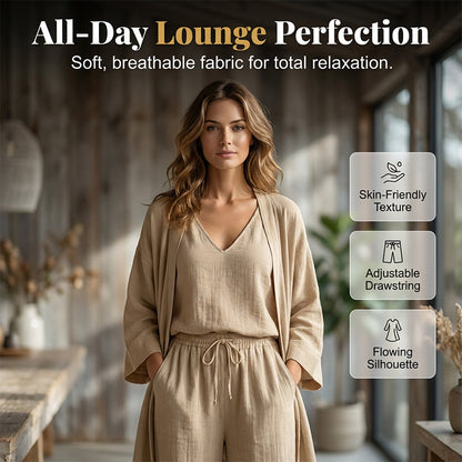 💥 50% RABATT 🌿 „Pure Serenity“ 3-Teiler Lounge-Set ☁️ ultra bequem, leicht & elegant entspannte Silhouette ✨