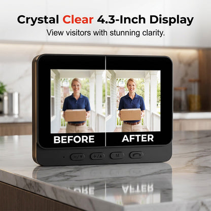 🔥 50% RABATT – Smart Dörrklocka med 4,3" Display 🏠 Se vem som ringer i realtid & prata direkt via tvåvägskommunikation 💖