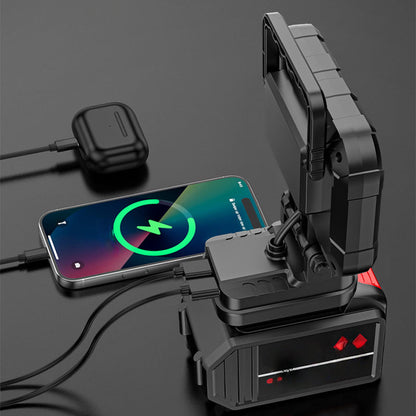 🌞🔧 FRÜHLINGS-DEAL: -50% 💥 180° drehbare LED-Arbeitsleuchte – kabellos, robust & mit Powerbank (Dual-USB) 🔋 Perfekt für Werkstatt, Baustelle & Camping