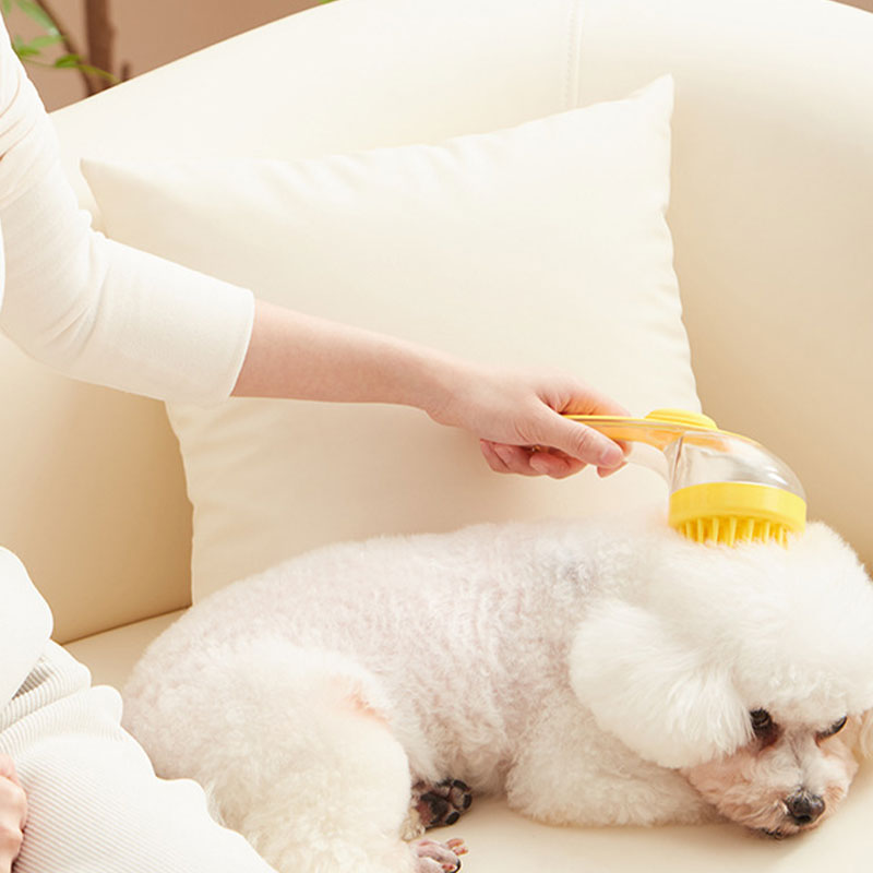 🔥 KÖP 1, FÅ 1 GRATIS 🐶 Husdjurs-badborste med långt handtag & inbyggd schampodispenser ✨ Skonsam, effektiv & perfekt för enkel pälsvård hemma 🛁