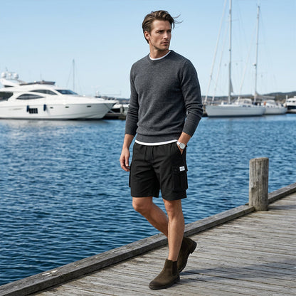 💥 50% RABATT NU! 🩳 Herrshorts med smarta fickor & justerbar midja ✨ Lätt, luftig & redo för familjeutflykter & friluftsliv 🌿