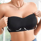 Reggiseno donna senza ferretto, senza spalline, antiscivolo con chiusura laterale a incrocio
