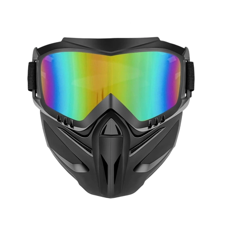 🔥 HALVPRIS DEAL 💎 50% RABATT 🛡️ Avtagbar skyddsmask med glasögon – hög komfort & tydligt skydd ✨