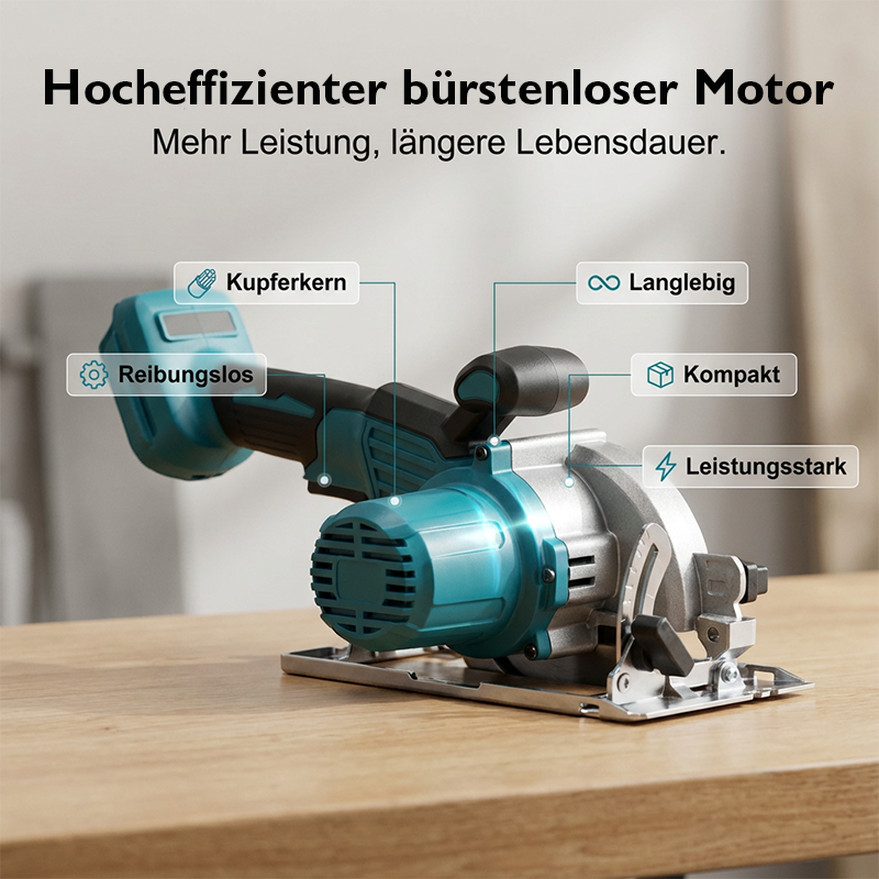🔥 50% RABATT IDAG 🛠️ Höghastighets sladdlös cirkelsåg ⚡ Kraftfull borstlös motor, dubbla batterier & professionell prestanda 🔋