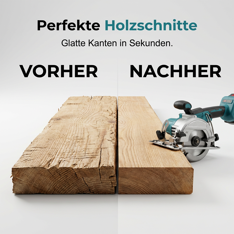 🔥 50% RABATT IDAG 🛠️ Höghastighets sladdlös cirkelsåg ⚡ Kraftfull borstlös motor, dubbla batterier & professionell prestanda 🔋