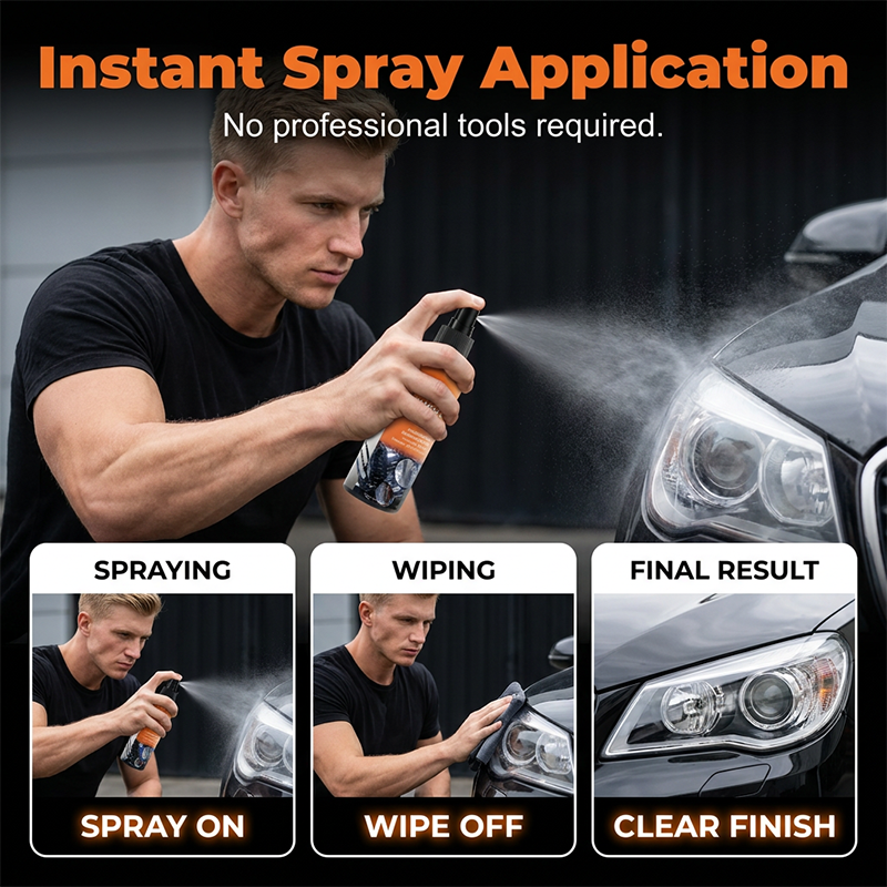 🔥🎁 50% RABATT – NYHET ✨ Bilens strålkastare ser ut som nya igen 🌿 Professionellt renoverings-spraykit 💡