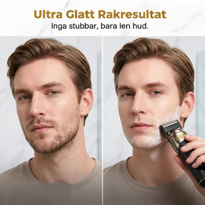 🌞🔥 VÅRREA: 50% RABATT 🧔 Luxe 3-i-1 grooming kit för män ✂️ T-skärmaskin + folieklippare + nästrimmer ✨ LED-display & USB-laddbar