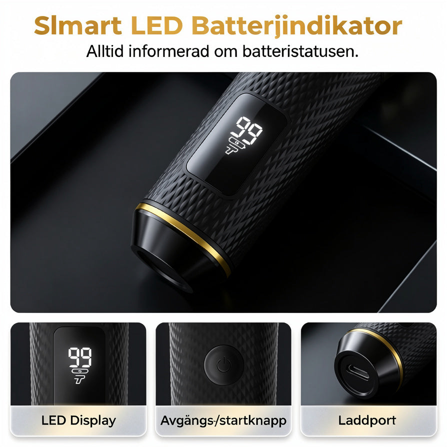 🌞🔥 VÅRREA: 50% RABATT 🧔 Luxe 3-i-1 grooming kit för män ✂️ T-skärmaskin + folieklippare + nästrimmer ✨ LED-display & USB-laddbar