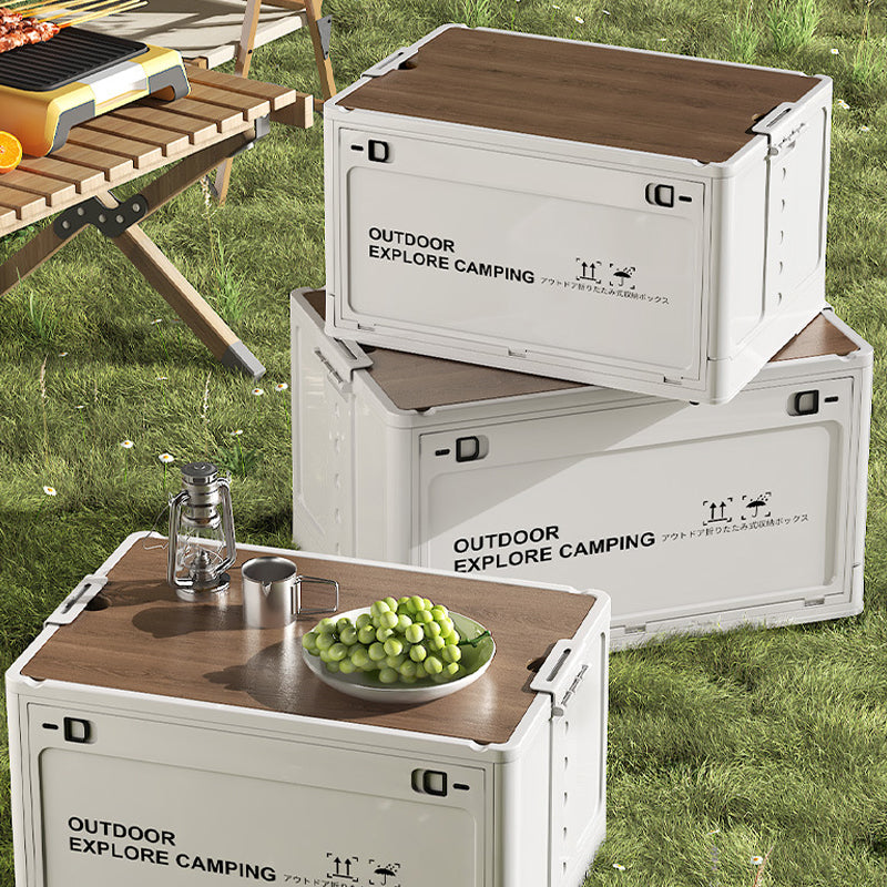 ⛺ MEGA DEAL: -50% 🔥 Hopfällbar campinglåda med trälock – snygg, praktisk & perfekt för äventyr 🚙✨