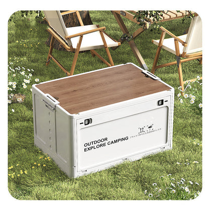 ⛺ MEGA DEAL: -50% 🔥 Hopfällbar campinglåda med trälock – snygg, praktisk & perfekt för äventyr 🚙✨