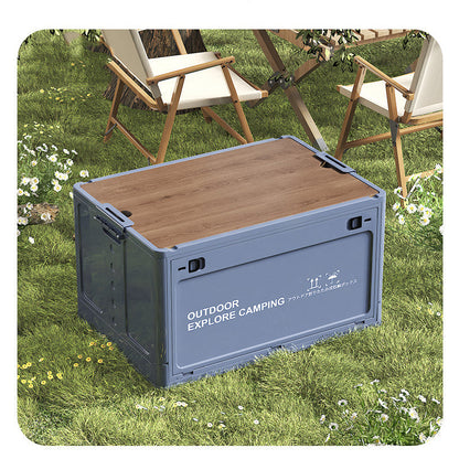 ⛺ MEGA DEAL: -50% 🔥 Hopfällbar campinglåda med trälock – snygg, praktisk & perfekt för äventyr 🚙✨