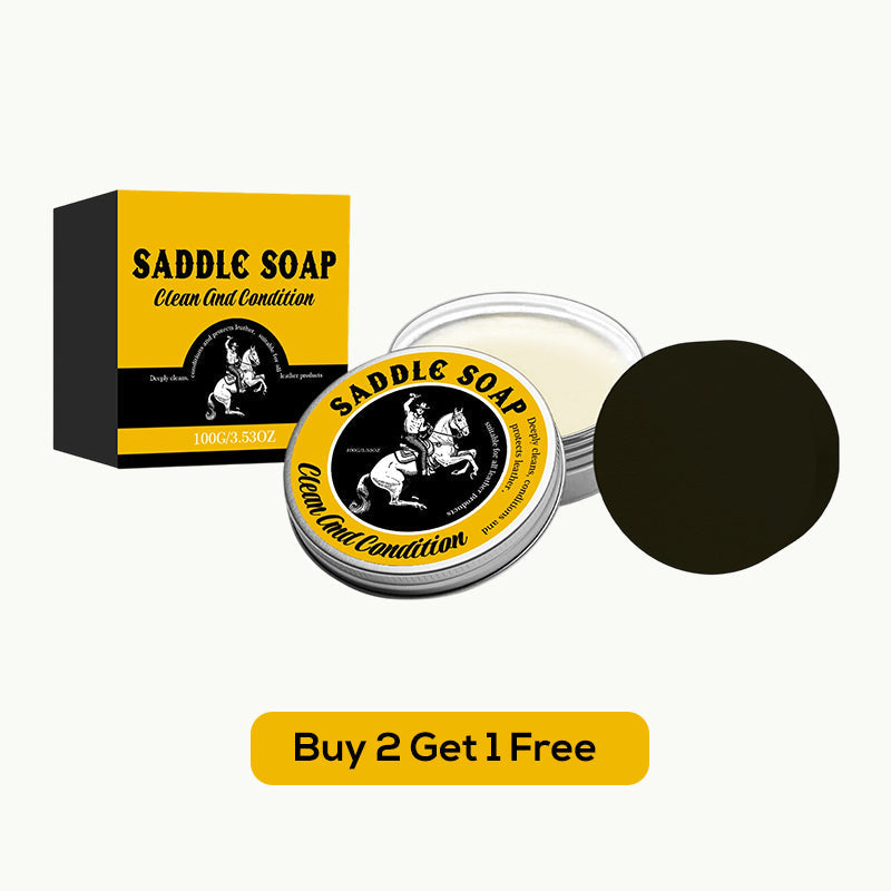 🔥 Köp 2, få 1 gratis 🎁 Allt-i-ett sadeltvål & läderkräm – rengör, vårdar & återställer läder ✨