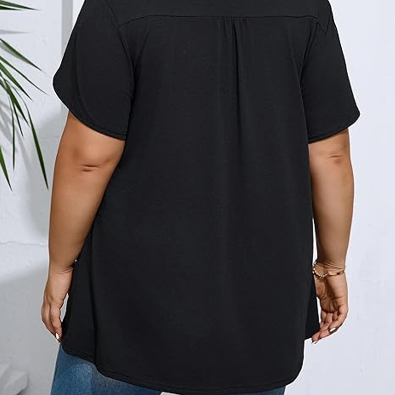 💥 JETZT HALBPREIS! 👚 Damen T-Shirt mit Puffärmeln & Front-Falten ✨ Elegant, weich & atmungsaktiv – perfekt für Büro & Brunch 🌸
