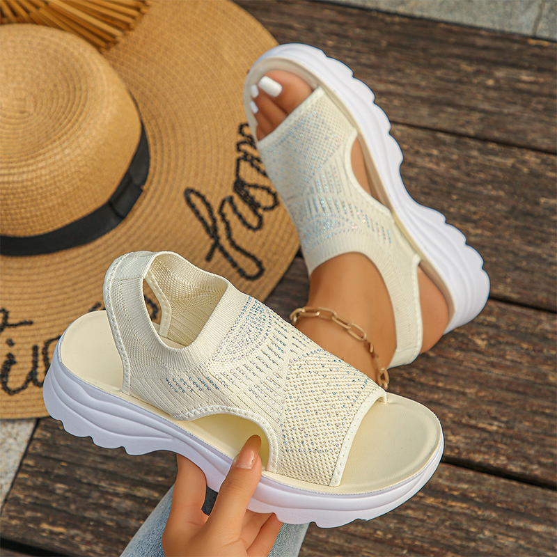 ⏰ 50% RABATT 💥 Sommarsandaler för dam 🌿 luftiga platformsandaler i mesh – perfekt för varma dagar ☀️