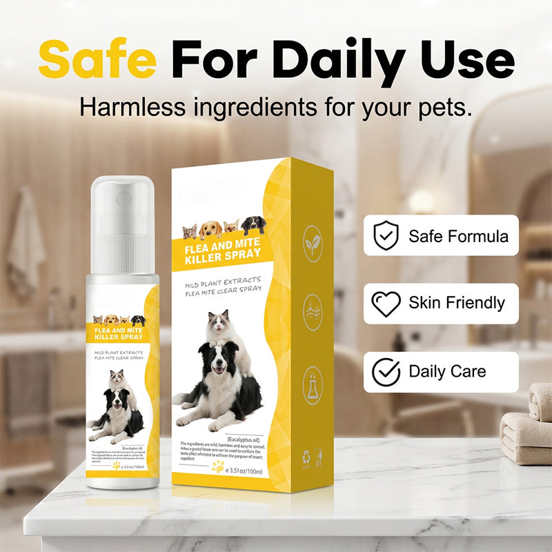 🔥🎁 50% rabatt 🌿 Skonsam spray mot skadedjur för husdjur 🐾 Trygg, effektiv & perfekt för hem med djur ✨