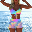 🔥 50% RABATT – Sommarens favoritbikini ☀️✨ Dam Bikini Set med snörning & bekväma boyshorts 🩱 Stilren passform för strand & semester 🌊