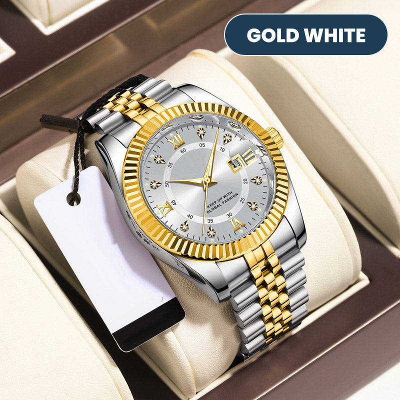 ⌚🌿 Minimalistisk design med premiumkänsla ✨ Herrklocka med kvartsurverk & rostfritt stål 💎 Begränsad kampanj – 50% rabatt
