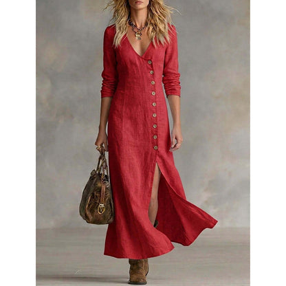🌸 50% rabatt 💫 Vintageinspirerad skjortklänning med lång ärm – stilren, feminin & perfekt för vardagen ✨