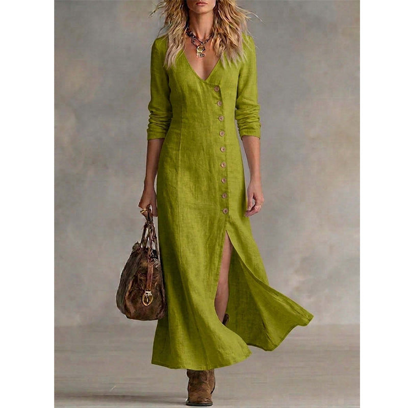 🌸 50% rabatt 💫 Vintageinspirerad skjortklänning med lång ärm – stilren, feminin & perfekt för vardagen ✨