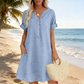 🏖️ SCONTO DEL 50%! 👗 Tunica abito con scollo a V da donna – vestibilità comoda, tasche e traspirante
