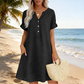🏖️ SCONTO DEL 50%! 👗 Tunica abito con scollo a V da donna – vestibilità comoda, tasche e traspirante
