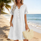 🏖️ SCONTO DEL 50%! 👗 Tunica abito con scollo a V da donna – vestibilità comoda, tasche e traspirante