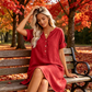🏖️ SCONTO DEL 50%! 👗 Tunica abito con scollo a V da donna – vestibilità comoda, tasche e traspirante