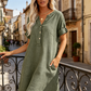 🏖️ SCONTO DEL 50%! 👗 Tunica abito con scollo a V da donna – vestibilità comoda, tasche e traspirante