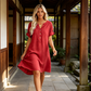 🏖️ SCONTO DEL 50%! 👗 Tunica abito con scollo a V da donna – vestibilità comoda, tasche e traspirante