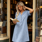 🏖️ SCONTO DEL 50%! 👗 Tunica abito con scollo a V da donna – vestibilità comoda, tasche e traspirante