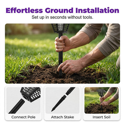 ✨ 50% SPAREN ☀️ Solar Gartenlicht mit integriertem Mücken-Zapper 🦟 2-in-1 Schutz für entspannte Abende im Freien 💥
