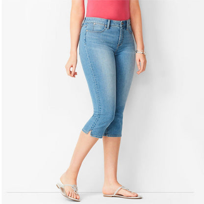 🔥 JUST NU: 50% RABATT 👖 Capri-jeans i stretch för dam ✨ Smickrande passform & perfekt för vardag och semester ☀️