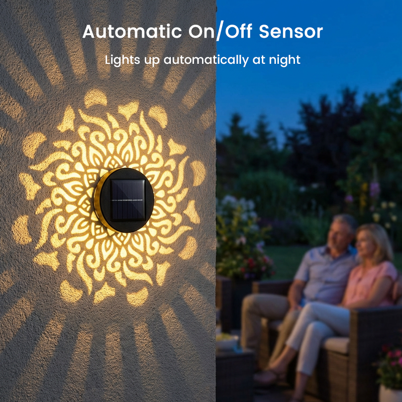 ☀️🔥 -50% RABATT 🎉 Solcellsdriven Mandala Projektorlampa – magisk Lichtprojektion für Garten & Terrasse ✨🌙