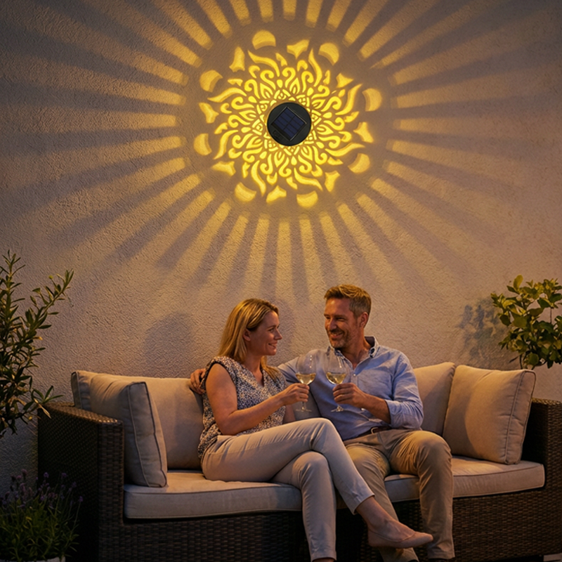 ☀️🔥 -50% RABATT 🎉 Solcellsdriven Mandala Projektorlampa – magisk Lichtprojektion für Garten & Terrasse ✨🌙