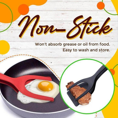 🍳 50% RABATT 🔥 2-i-1 Spatelklämma – smart kökshjälp för enklare matlagning 🥩 Värmetålig silikon & halkfritt grepp ✨