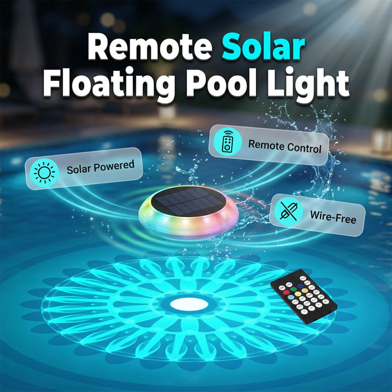 ☀️💎 50% RABATT 🌊 Flytande LED-poollampa med solenergi & fjärrstyrning 💡 gör varje sommarkväll magisk ✨