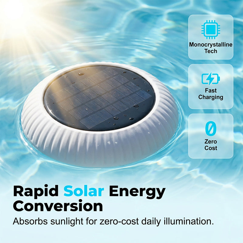 ☀️💎 50% RABATT 🌊 Flytande LED-poollampa med solenergi & fjärrstyrning 💡 gör varje sommarkväll magisk ✨