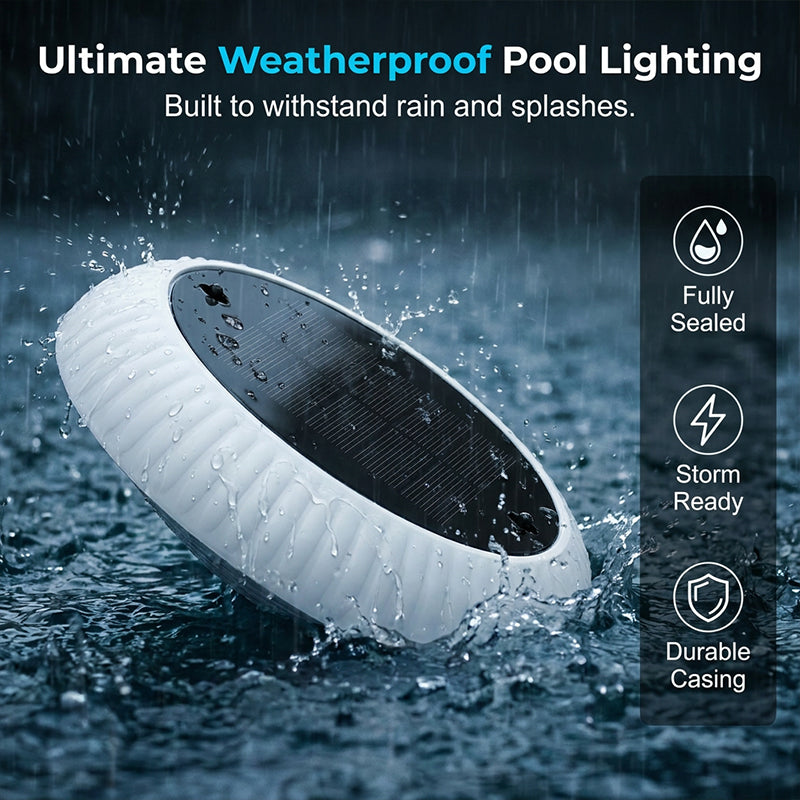 ☀️💎 50% RABATT 🌊 Flytande LED-poollampa med solenergi & fjärrstyrning 💡 gör varje sommarkväll magisk ✨