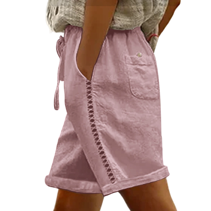 🔥 50% rabatt 👖🌸 Avslappnade knälånga shorts med spetsdetaljer – luftiga, bekväma & perfekta för sommaren ☀️