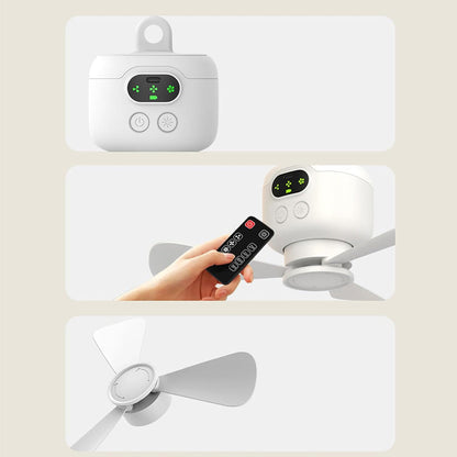 🌿✨ 50% OFF – Smart & portabel takfläkt med LED-lampa 🌬️ Skapa en sval och behaglig känsla var du än är 💡