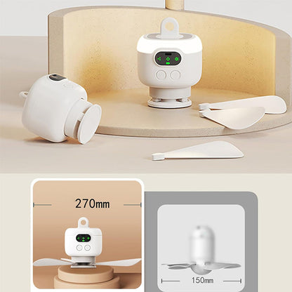 🌿✨ 50% OFF – Smart & portabel takfläkt med LED-lampa 🌬️ Skapa en sval och behaglig känsla var du än är 💡